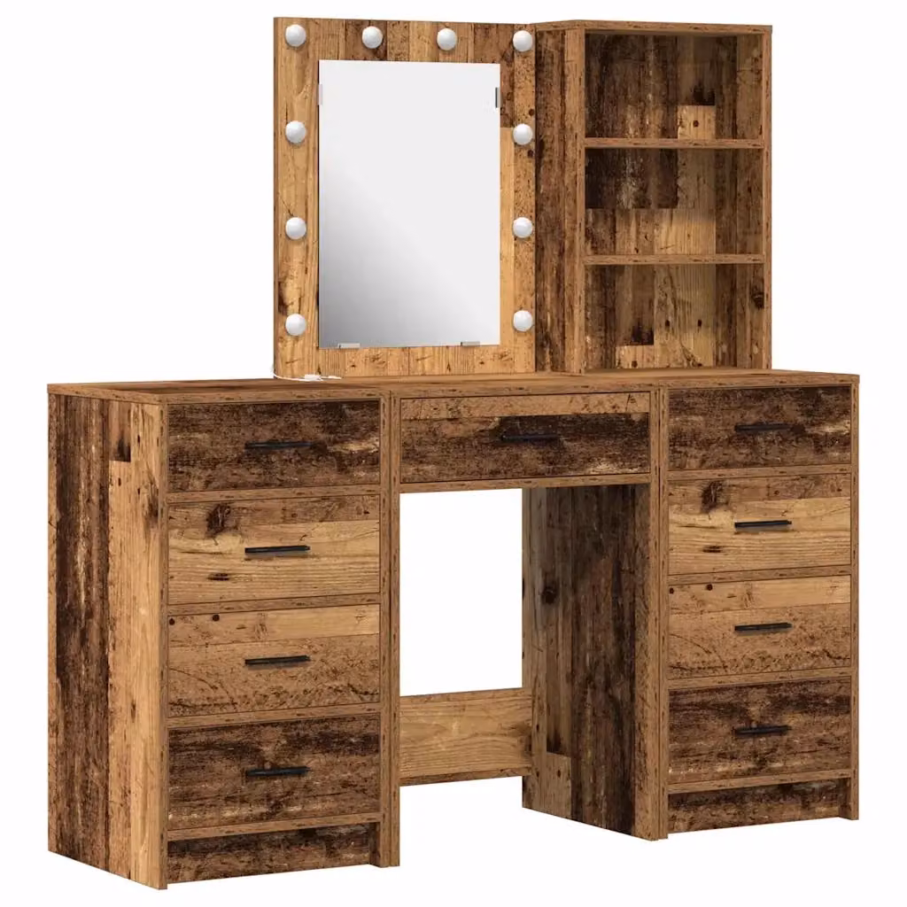Set di 3 Tavoli da Trucco Moderni vidaXL Marrone L/P/H: 40 x 41 x 135 cm – 2