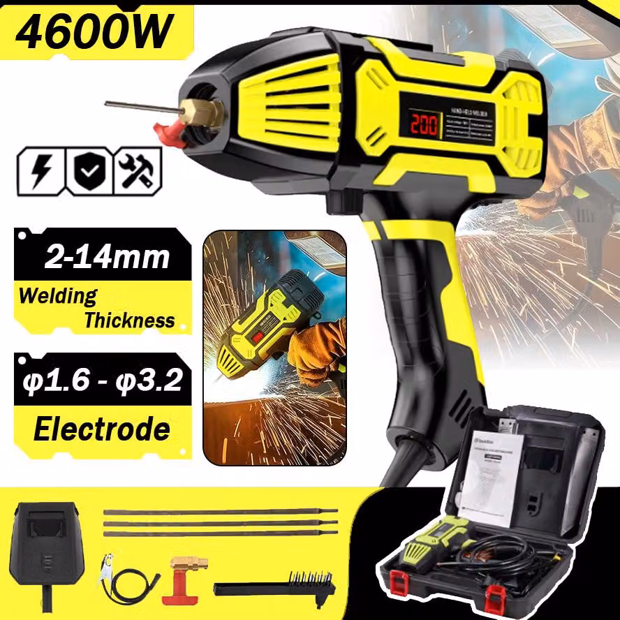Saldatrice ad arco portatile da 4600W - Controllo digitale da 20 a 200A - Compatta