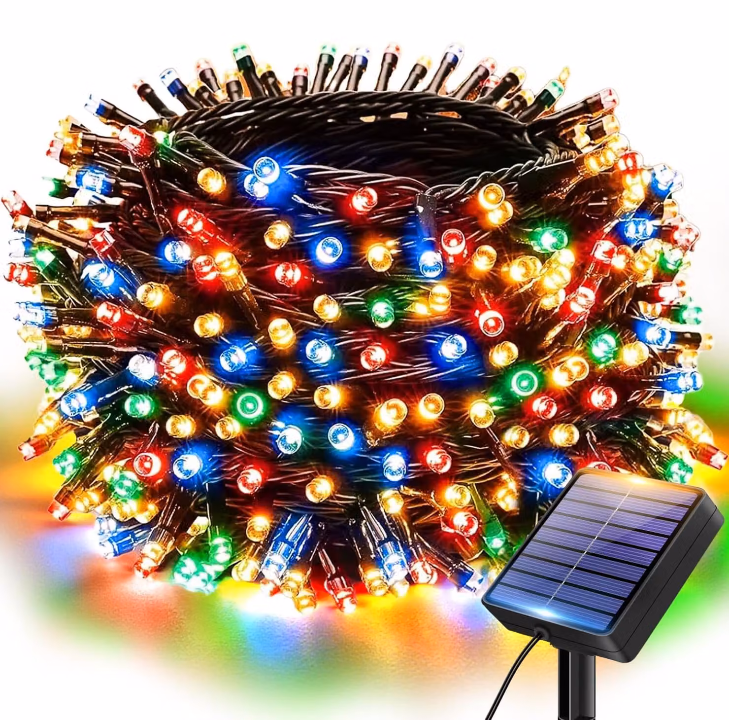Catena luminosa solare, 6 metri, 60 LED, grado di protezione IP65, 8 modalità, per uso esterno