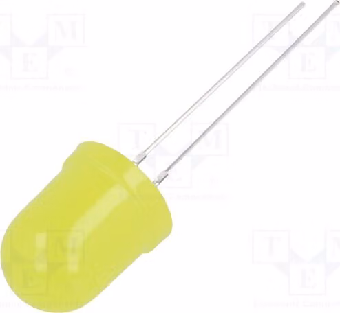 5 LED, 10mm, OSY5LUA1K4A, diodi LED a foro passante, 10mm, 30÷45 mcd, 180°, giallo