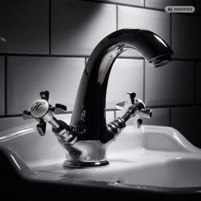 PaulGurkes miscelatore per lavabo retro cromo stile inglese vintage rubinetto nostalgico