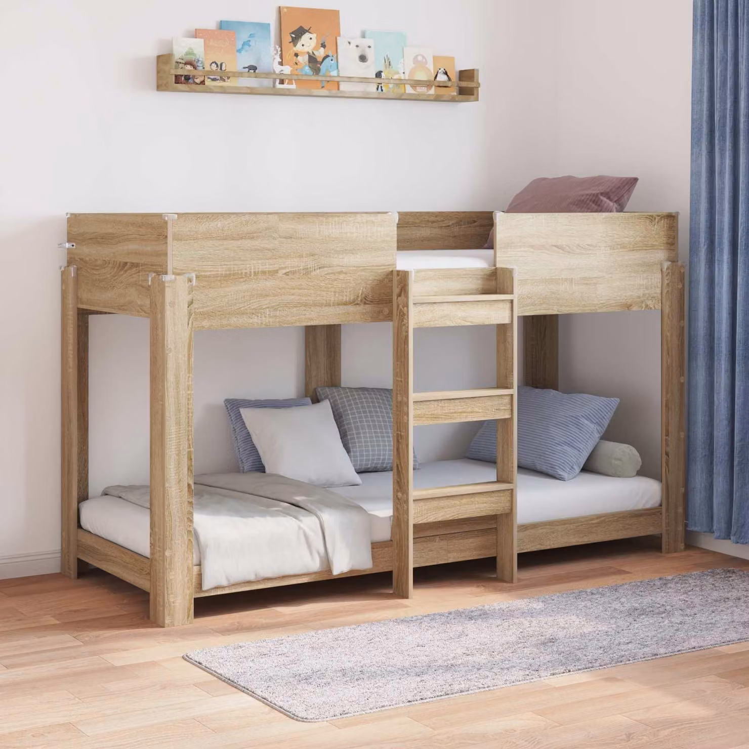 Maison Exclusive - Letto a castello per bambini in rovere Sonoma 75 x 190 cm Materiale ligneo