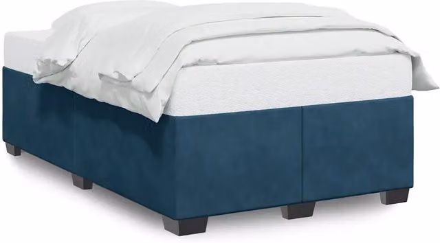 Letto matrimoniale | Letto per adulti | Giroletto Blu 120x200 cm in Velluto