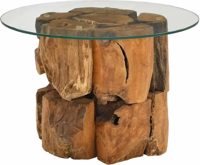 Tavolino da salotto | Tavolino da caff¨¨ | Tavolino da Soggiorno in Legname Massello di Teak 60 cm