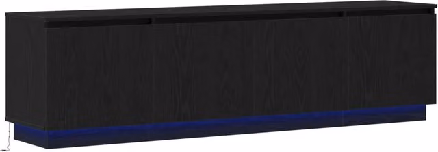 Mobile TV | Armadietto TV | Mobile Porta TV Rovere Nero 180 x 38 x 49 cm Legno multistrato