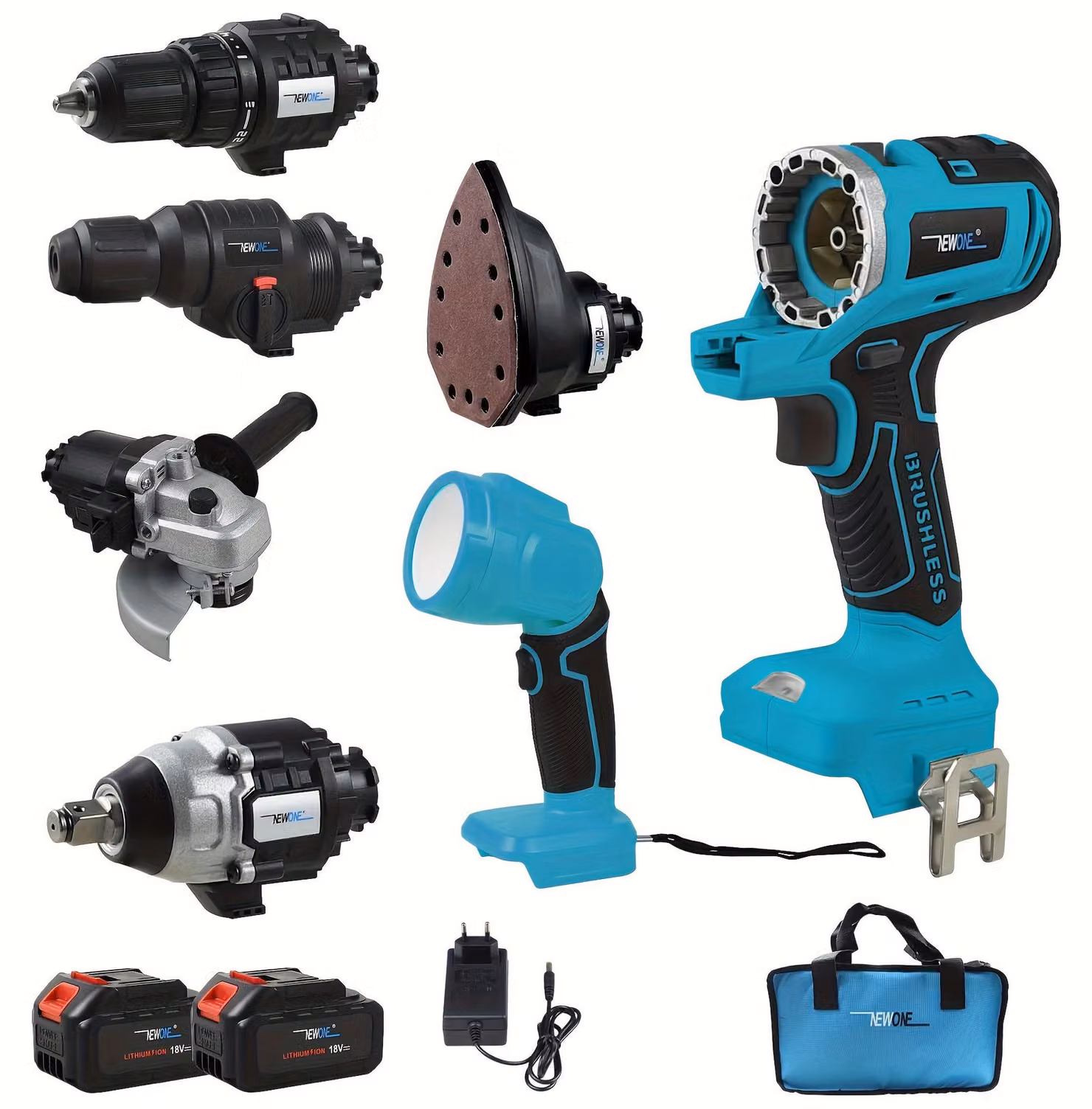 Multitool - Utensile multifunzione - Utensile elettrico - Utensile a batteria - Utensile combinato - 8 funzioni in 1