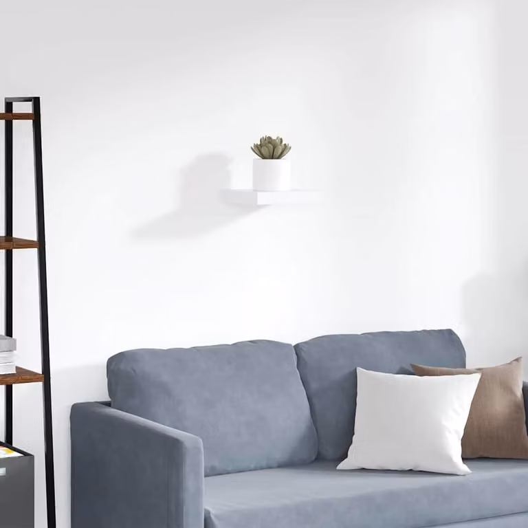 Scaffale a parete moderno vidaXL in MDF bianco L: 23 cm, P: 23,5 cm, H: 3,8 cm