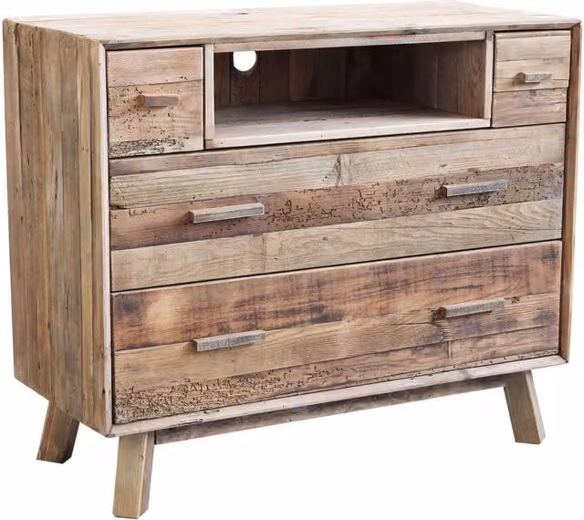 CASSETTIERA NELSON IN LEGNO DI PINO RICICLATO 110 X 48 X H92 CM