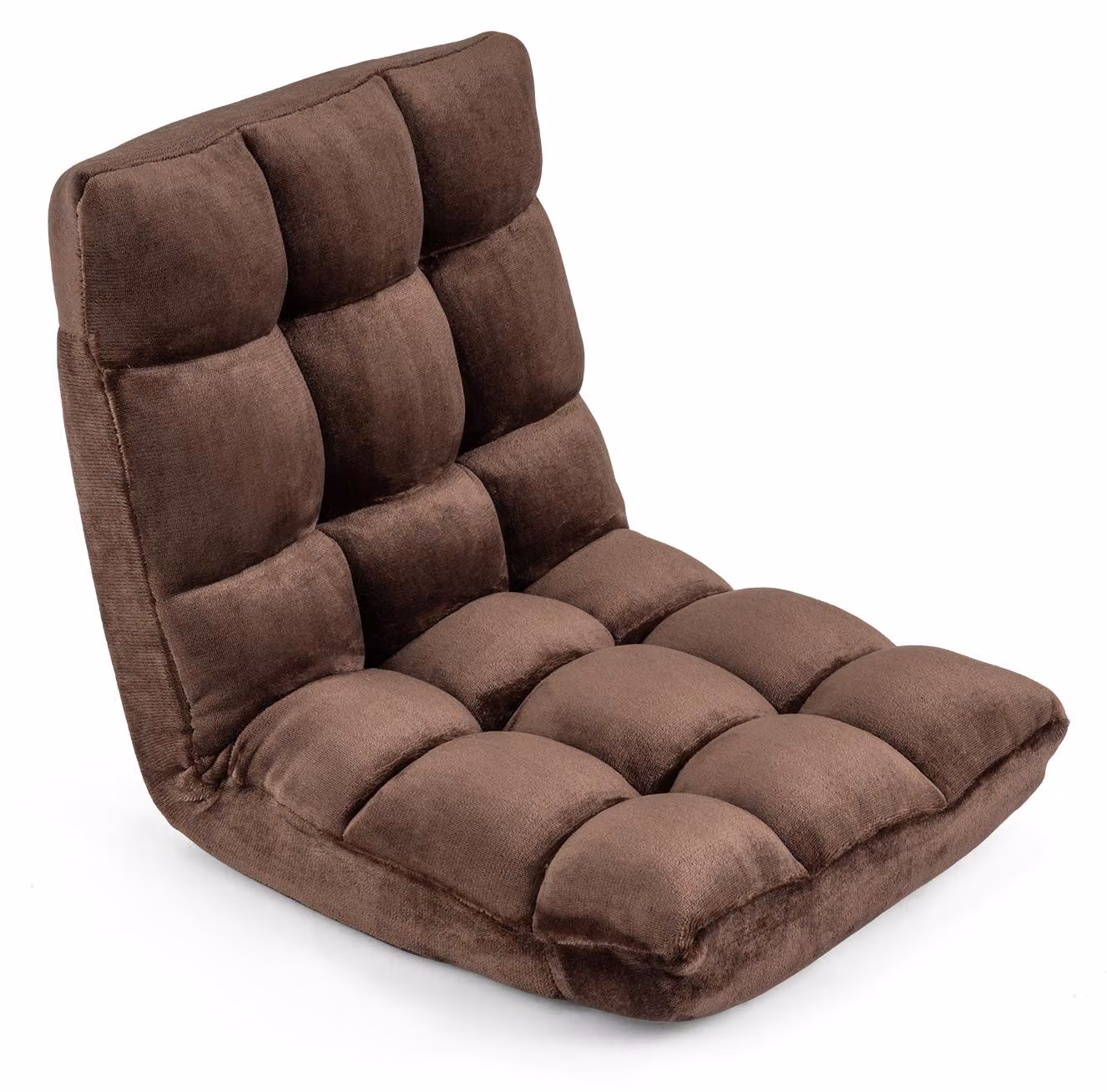 Divano da pavimento KOMFOTTEU con schienale regolabile, divano imbottito per pavimento con funzione letto, sedia pieghevole per la meditazione, poltrona relax da pavimento, sedia da pavimento per soggiorno, camera da letto e balcone, resistente fino a 160