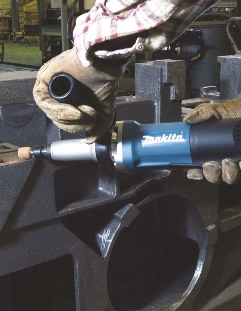 Smerigliatrice Diritta Makita GD0801C da 750 W Blu in Alluminio – 2