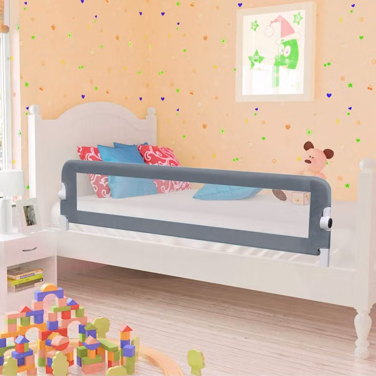 Sponde di sicurezza per letti per bambini vidaXL, Grigio, L: 120 cm, H: 42 cm, P: 40,5 cm