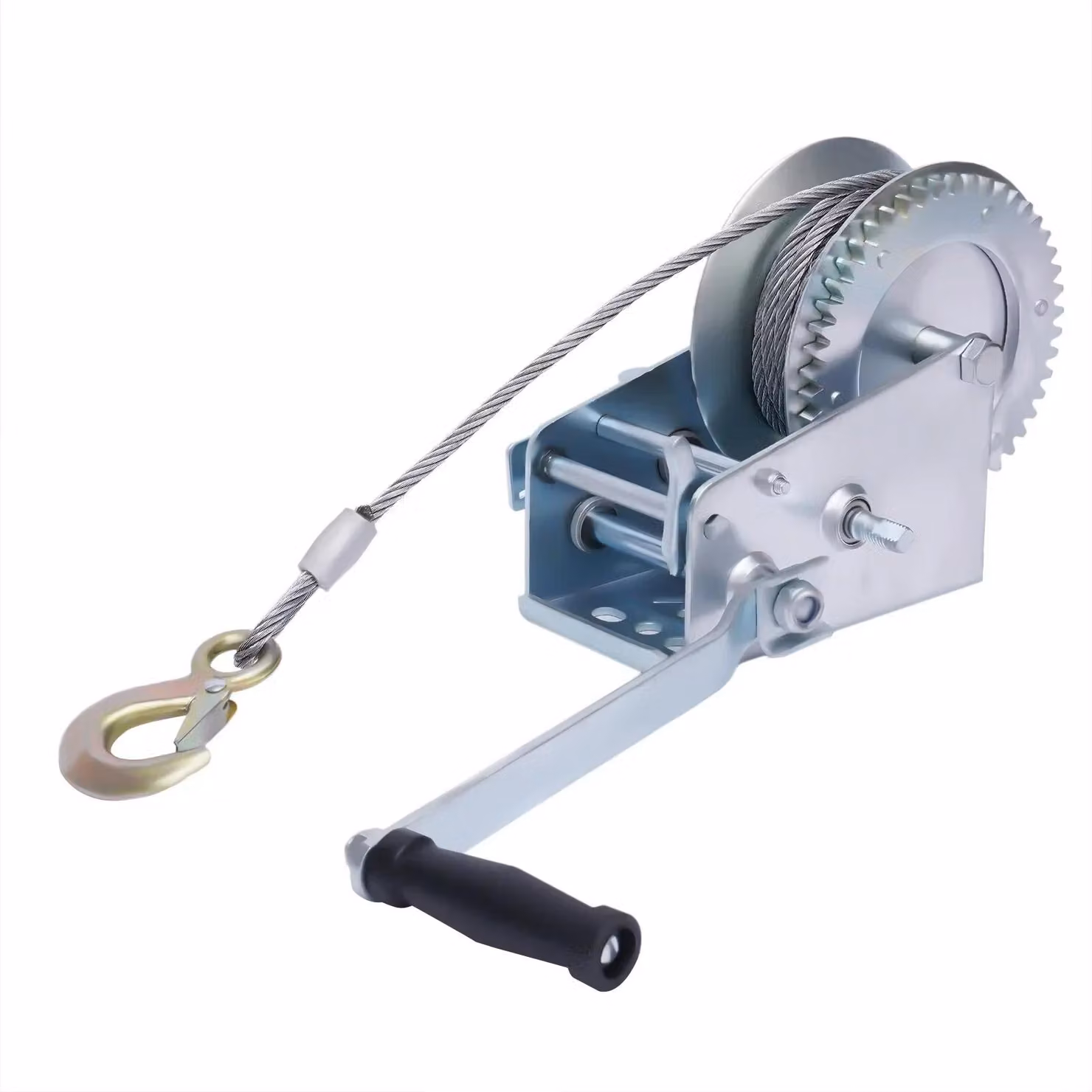 Verricello manuale, capacità di sollevamento 1588 kg, lunghezza del cavo 10 metri, portata 1588 kg / 3500 lbs