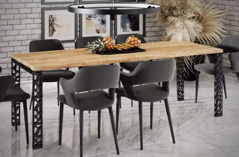 Tavolo pieghevole MATIO 130(265)x80 rovere oro artigianale