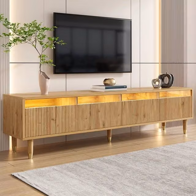 Mobile TV moderno - Xylo - 178cm effetto legno 4 cassetti MDF