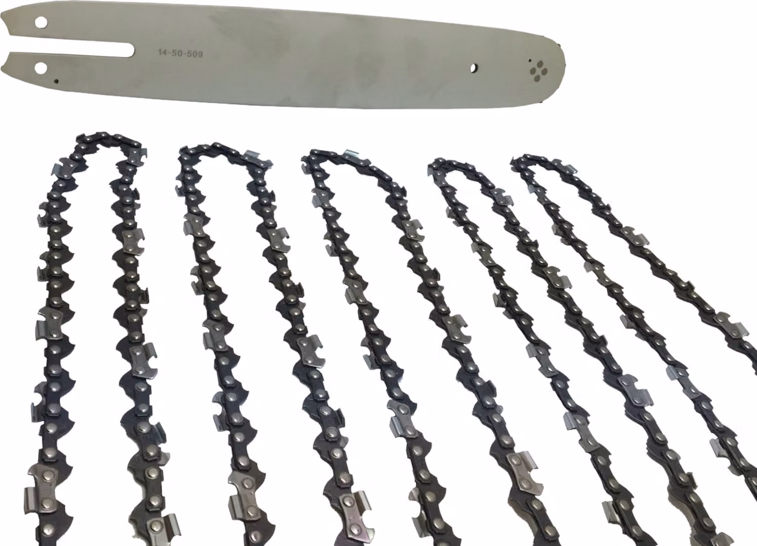 Set da 5 pezzi: catena da motosega professionale C 3/8P 1,3 mm 56 denti + barra di guida tipo 03 (40 cm)