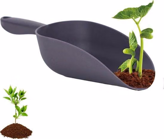 Zappa ergonomica per piante - Zappa per il giardinaggio - 34 cm - Grigia - Manico confortevole - Ideale per lavori di giardinaggio