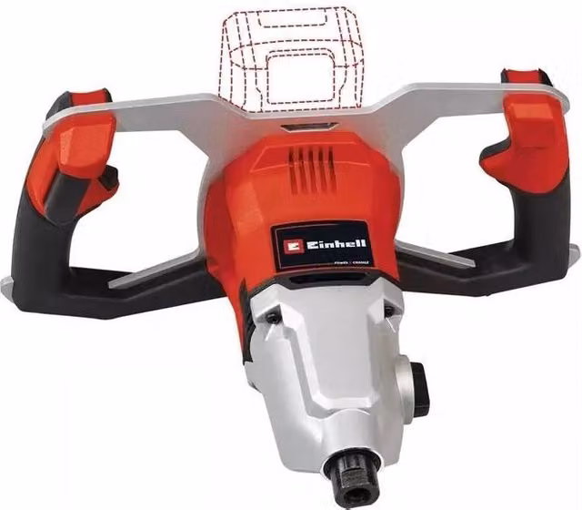 Einhell Miscelatore a Batteria Power X-Change 18V Brushless con 2 Velocità e Agitatore Ø120mm, Nero e Rosso – 1