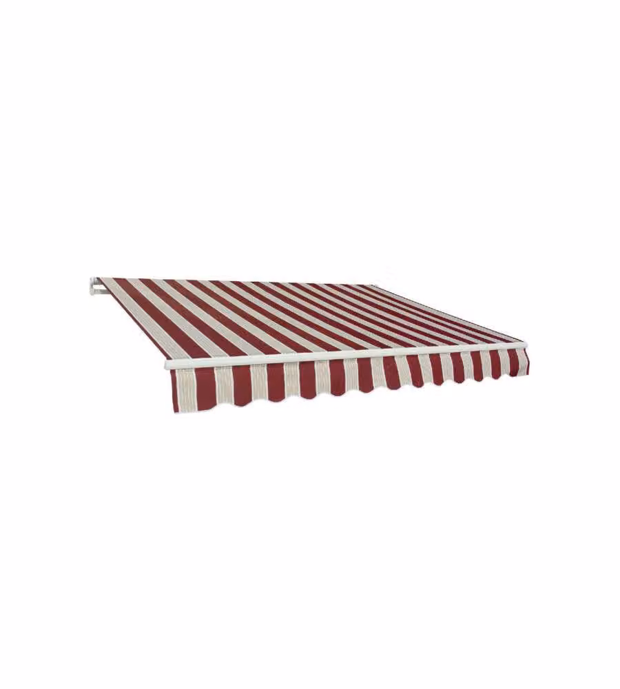 Tenda da sole estensibile GARDEN FRIEND a righe bordeaux e bianche con bracci pieghevoli in alluminio e tessuto in poliestere, L: 200 cm, P: 250 cm – 2