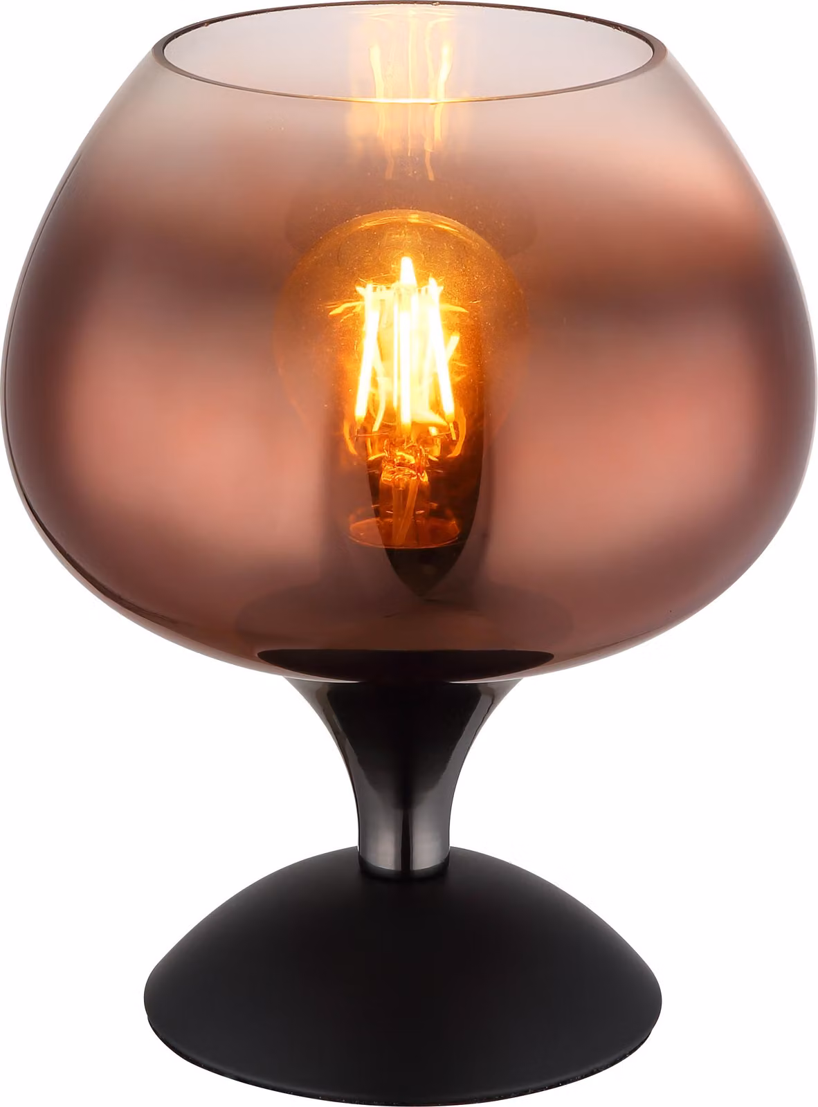 Globo Lighting lampada da tavolo in metallo nero opaco, 1x E27
