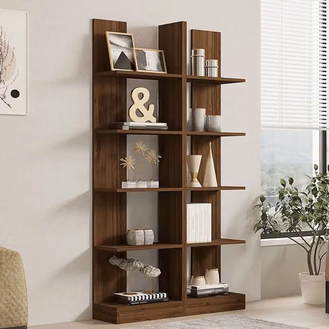 Biblioteca Noasca, Libreria 8 Ripiani, 100x26x187h cm Marrone Noce