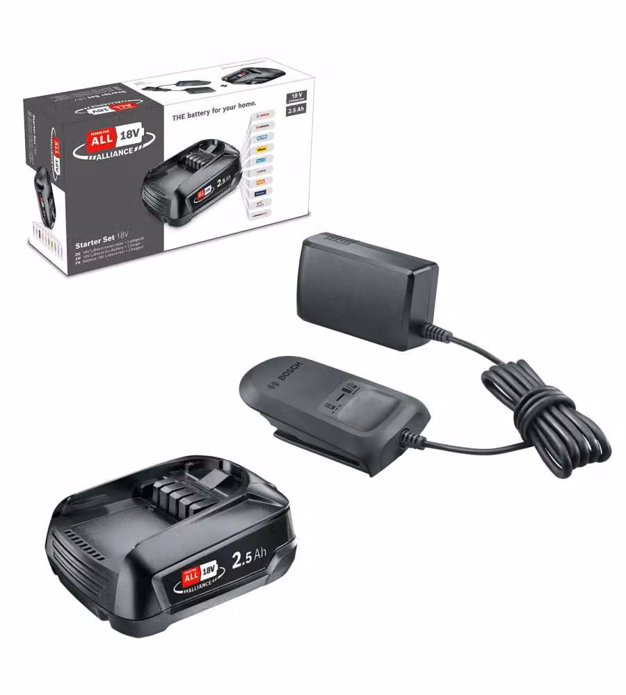 Bosch Batteria 18V e Caricabatterie 2.5Ah Set Avviamento