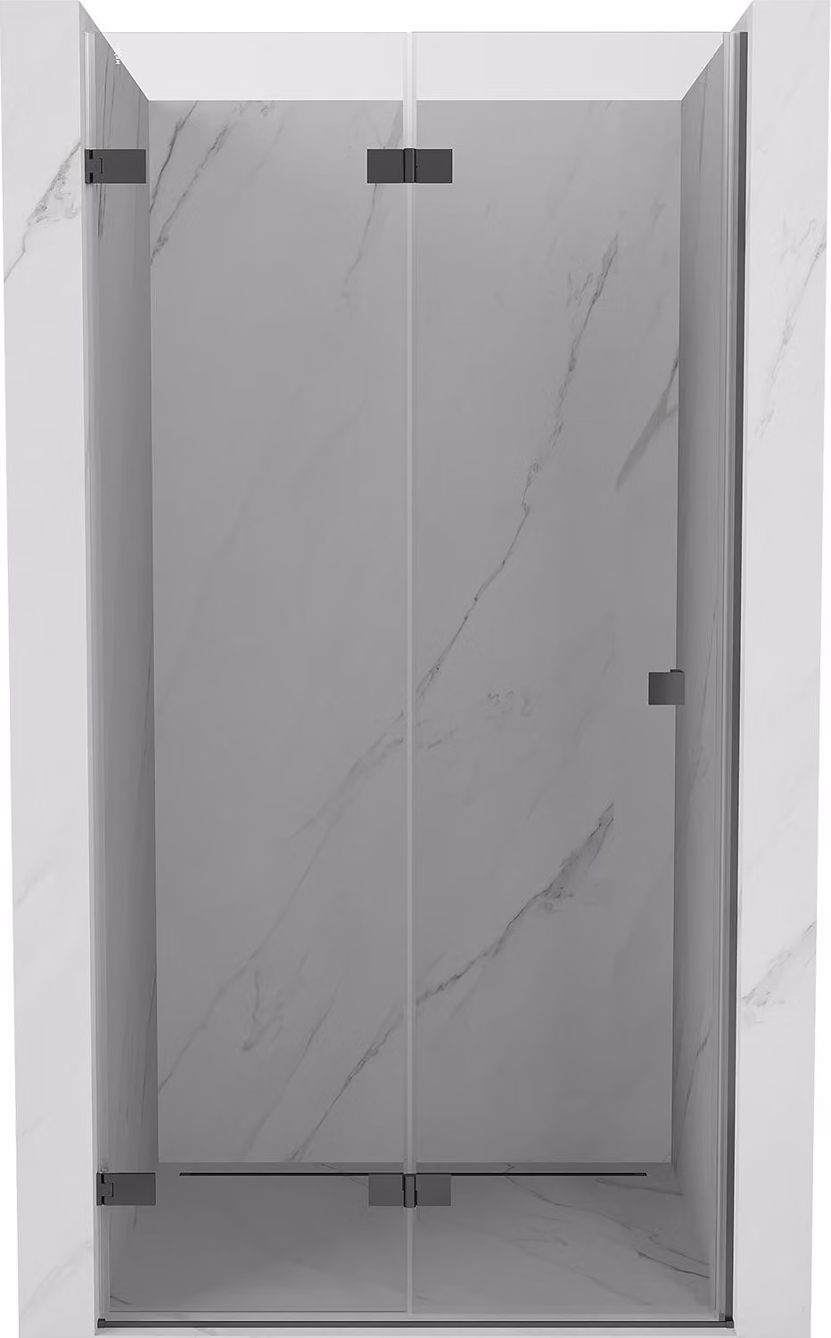 Mexen Lunar-F porta doccia pieghevole sinistra 65 cm, trasparente, canna di fucile - 836-065-000-95-00-L