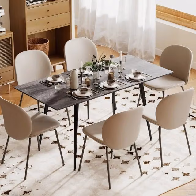 Tavolo da pranzo allungabile ULEVR 120/160x75 cm grigio con struttura in acciaio