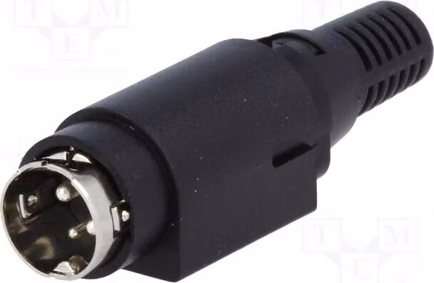 1 connettore per alimentazione a corrente continua, con 3 pin da saldare, maschio, 6,5 mm, modello PC-MDP-401-3P, per alimentazione a corrente continua