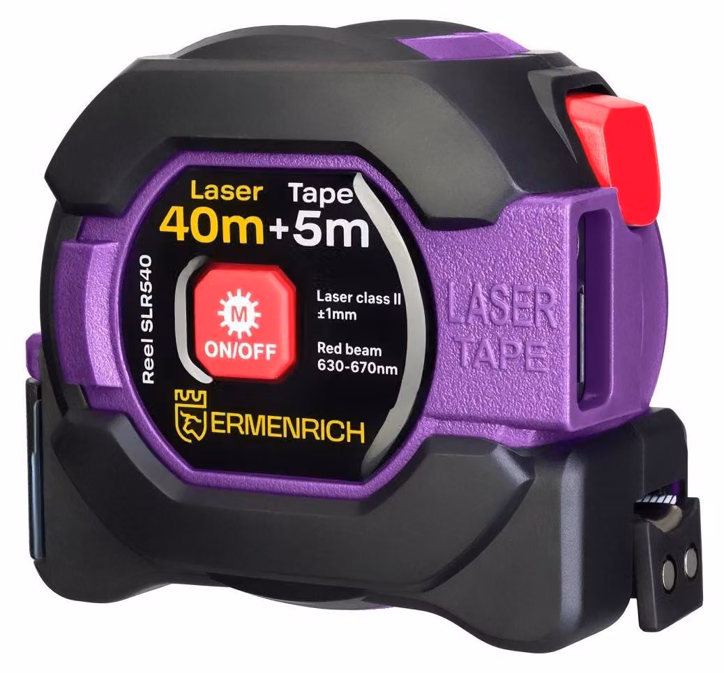 Ermenrich Metro nastro laser Reel SLR540, colore viola