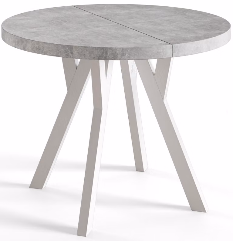 Alpi Moebel, Tavolo da Pranzo, Tavolo per Mangiare Allungabile, Diametro da 90 cm, At, Collezione Ovo