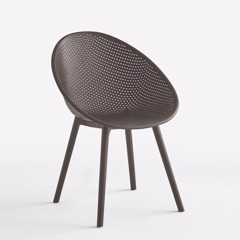 Sedia moderna per sala da pranzo, giardino, cucina, area esterna Arielle - Grigio scuro