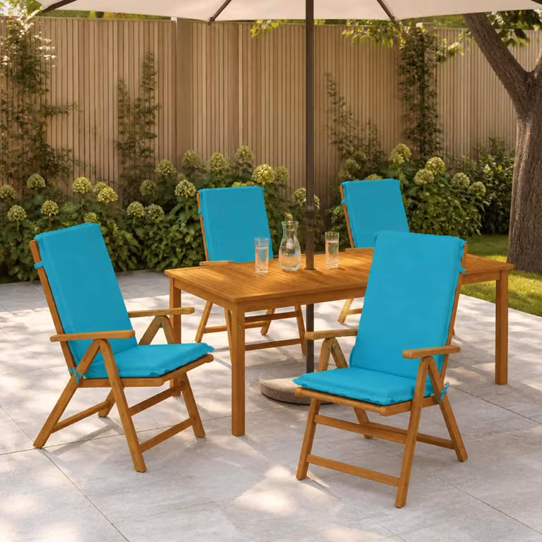 vidaXL Cuscino per sedia a schienale alto GEMERT 4 pz 100% Poliestere