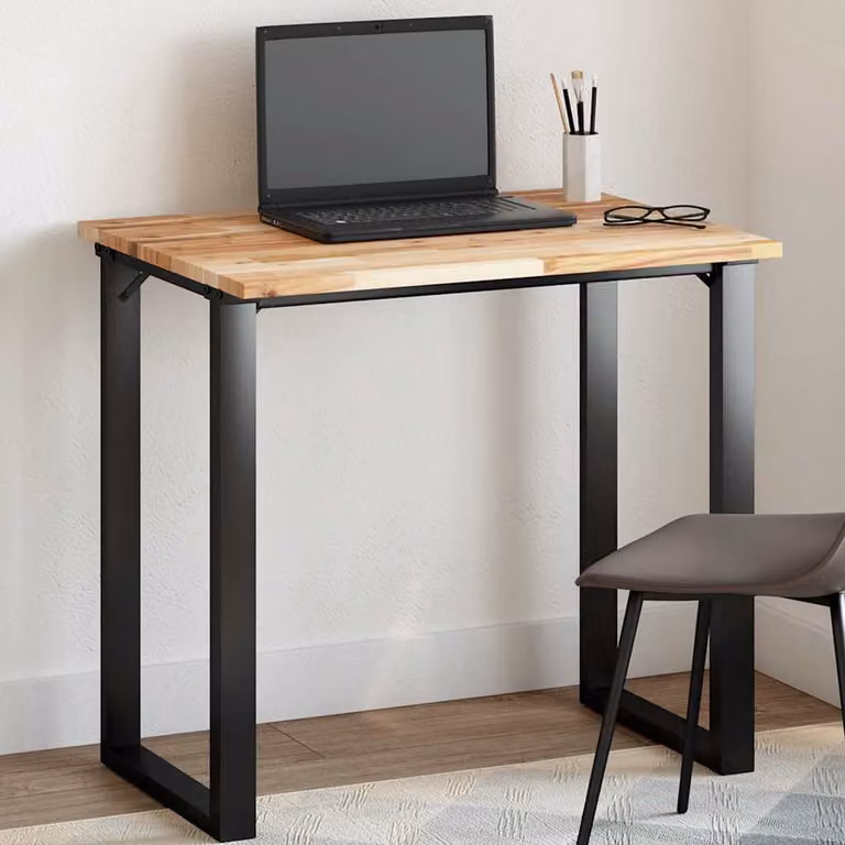 Piano Tavolo Rettangolare in Legno Massello di Acacia Marrone vidaXL L: 80 cm, P: 60 cm, H: 2 cm