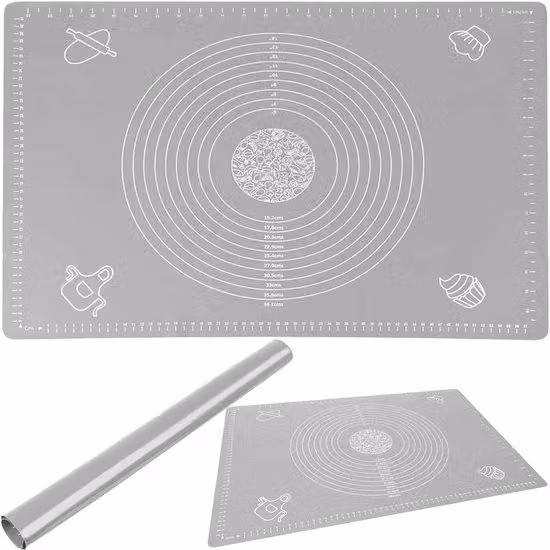 Azomor Questo spazioso tappetino da forno in silicone da 64 x 45 cm è un accessorio indispensabile