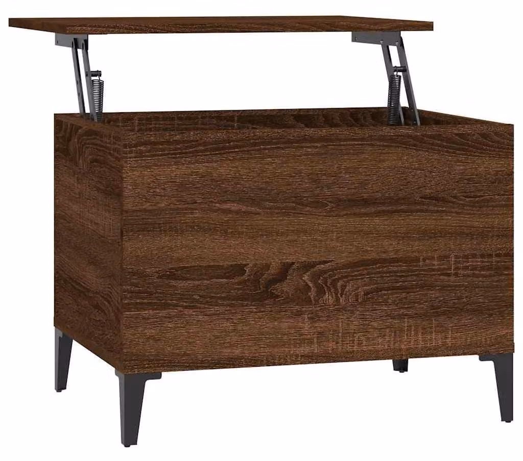 Tavolino da salotto in stile Feng Shui, con finitura effetto legno di quercia