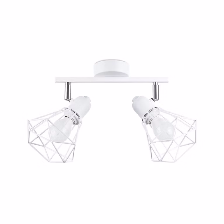 Lampada da soffitto SELARA bianca cromata 2xE14x40W in metallo, dimensioni: 19x31x17 cm, IP20, Pure Lume