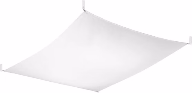 LUNA 2BM Plafoniera in tessuto bianco a 6 luci 850lm 3000K IP20