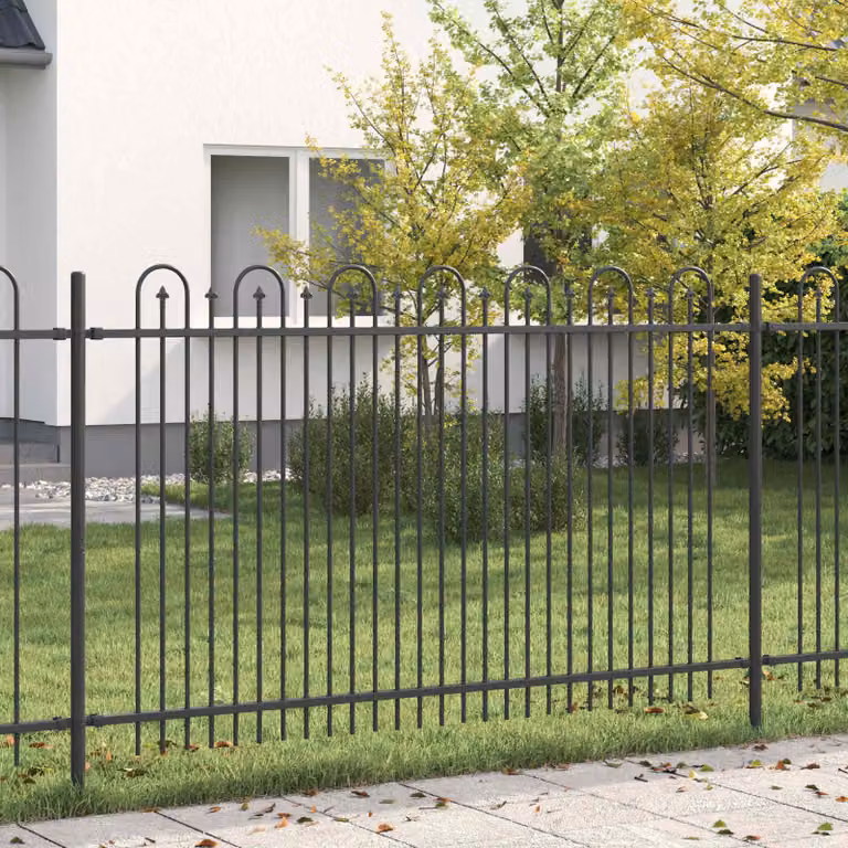 Maison Exclusive - Recinzione con elementi ad arco, modello DRONTEN, 200 x 116 cm, acciaio con rivestimento in polvere