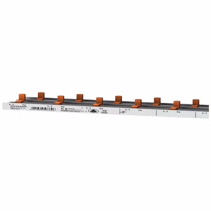 Slitta a perno Siemens compatta, collegamento 10 mm², 1 polo/neutro, modulo compatto 1 TE + relè ausiliario 5ST37780
