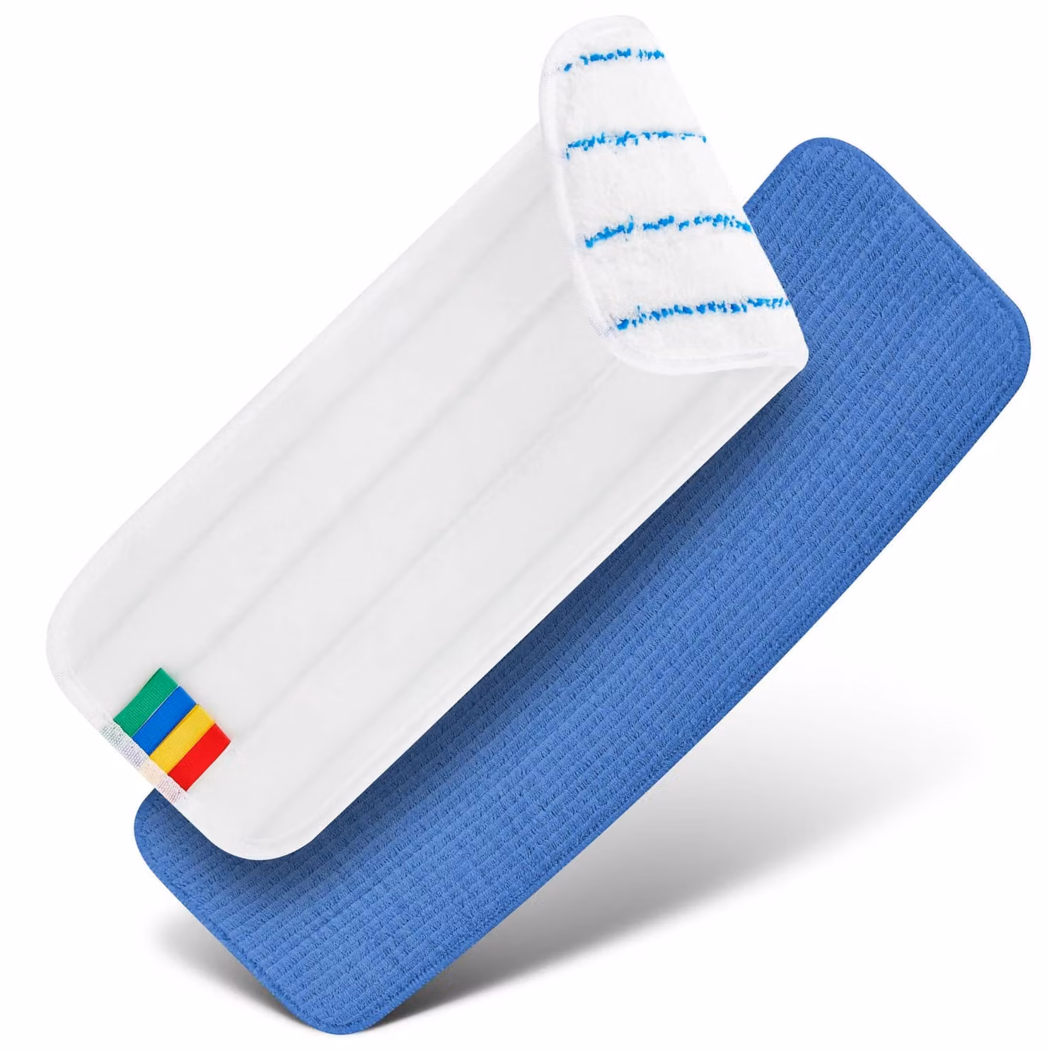 2 panni in microfibra di ricambio per mop, colore blu