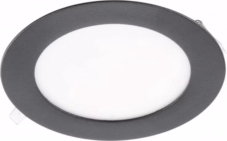 Luce LED ORIS PLUS, downlight, 7W, nero, 3000K, 560lm, AC220-240V, incasso, IP20, 120°