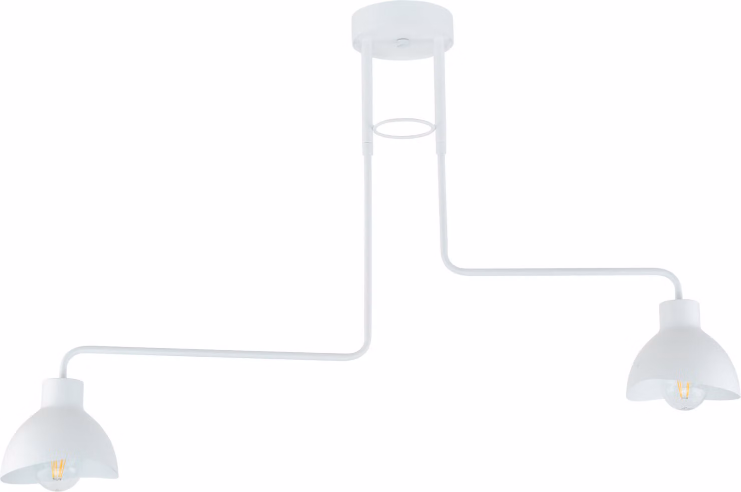 Lampada a sospensione Holi bianca 2xE27x15W in metallo, dimensioni: 60x93x14,5 cm, IP20, Sigma Lighting