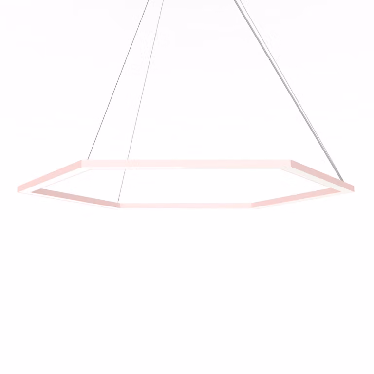 Lampada A Sospensione Esagono D90 Monocolore Opaca