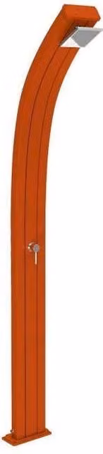 Doccia Tradizionale Spring in Alluminio con Miscelatore e Lavapiedi Arkema Design Colore Arancione Cv-A105/2009 – 1