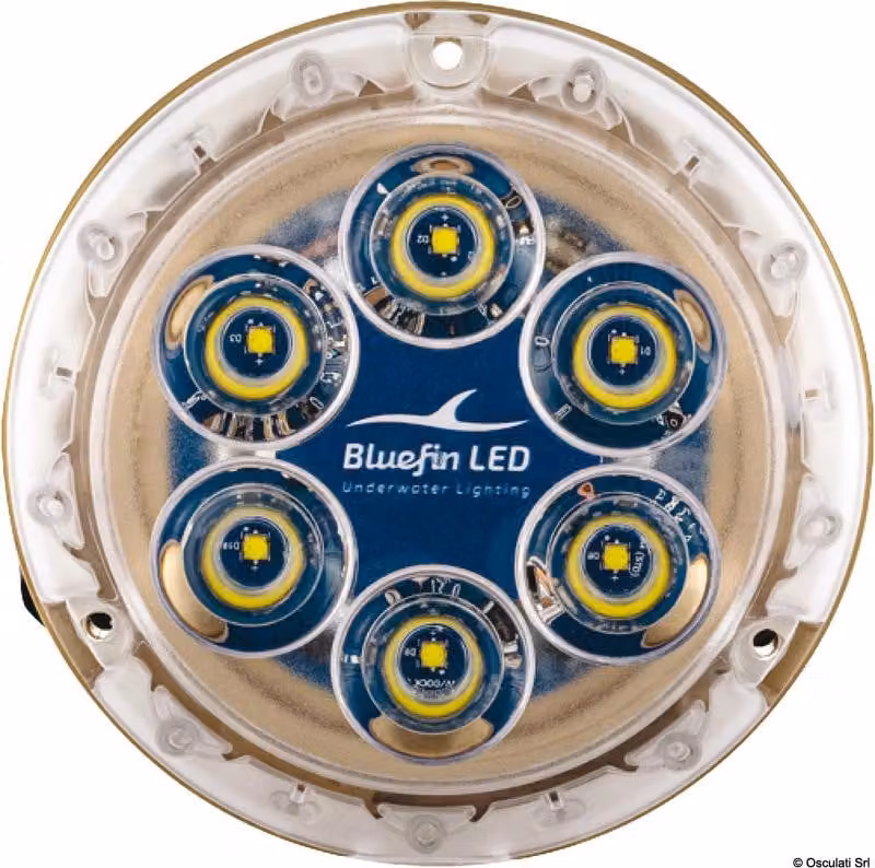 Lampada subacquea PIRANHA P6 NITRO LED blu 12 V Osculati 13.350.21