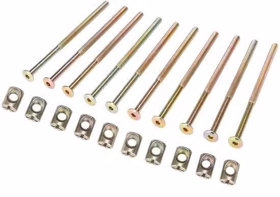 Kit di fissaggio Acciaio al carbonio da 120 mm - 10 pezzi - Viti M6 - Set di ricambio per ferramenta - Portaviti