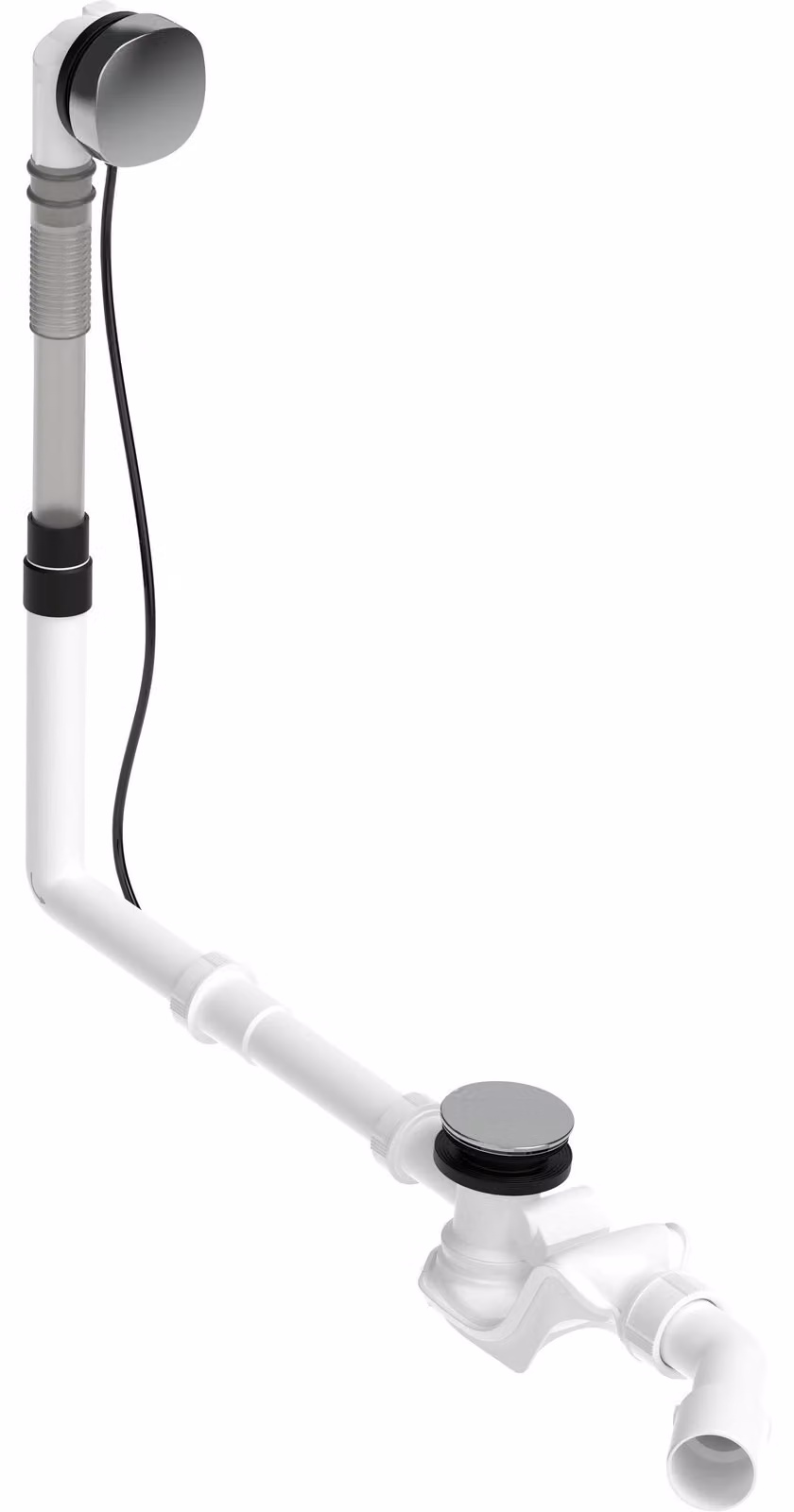 Garniture d'écoulement et de trop-plein Duravit Quadroval, diamètre d'écoulement 52mm, chromé, 792206000001000, 792206000001000