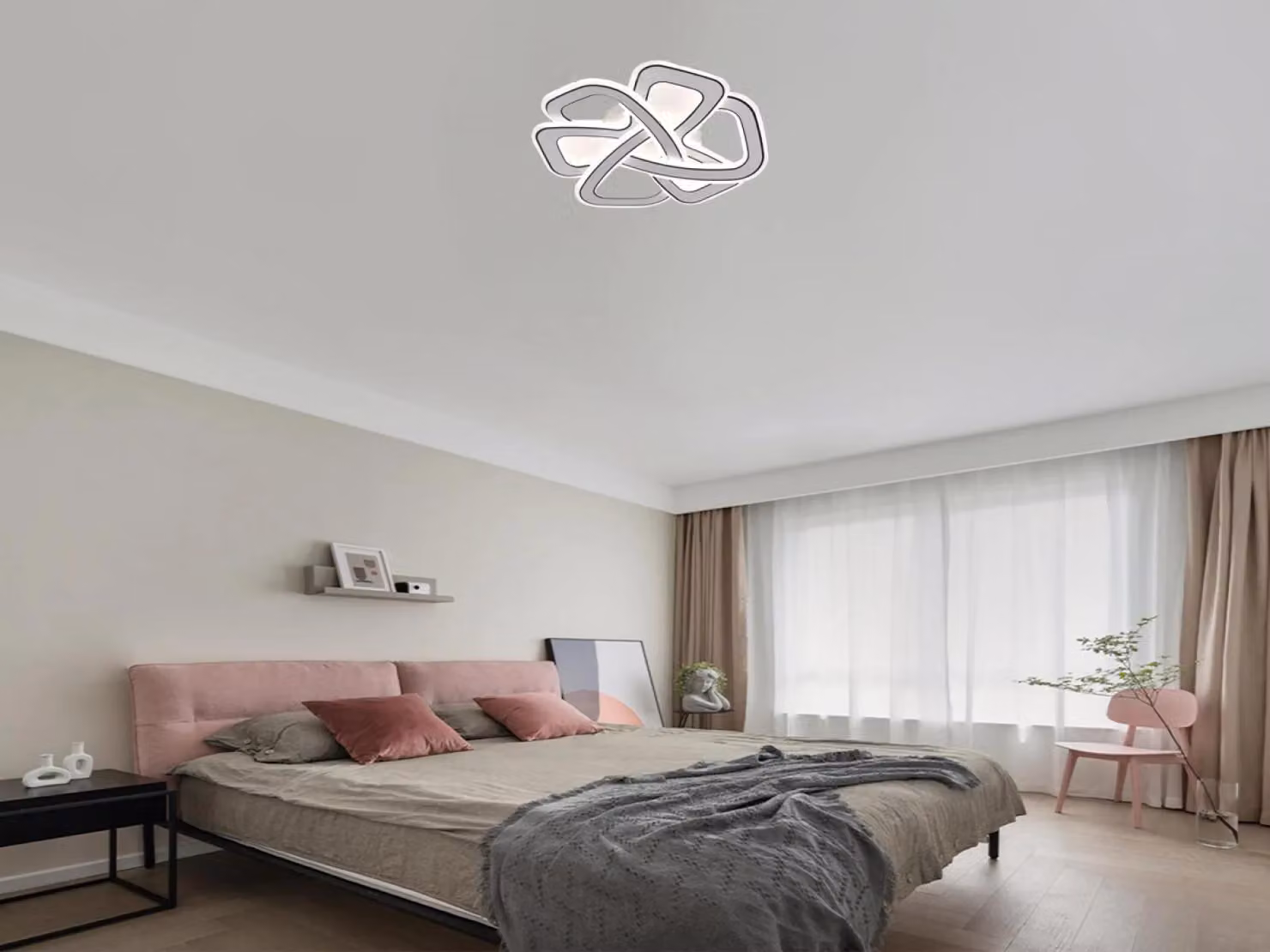 Lampada a soffitto a LED con telecomando, 140W - J1332/W