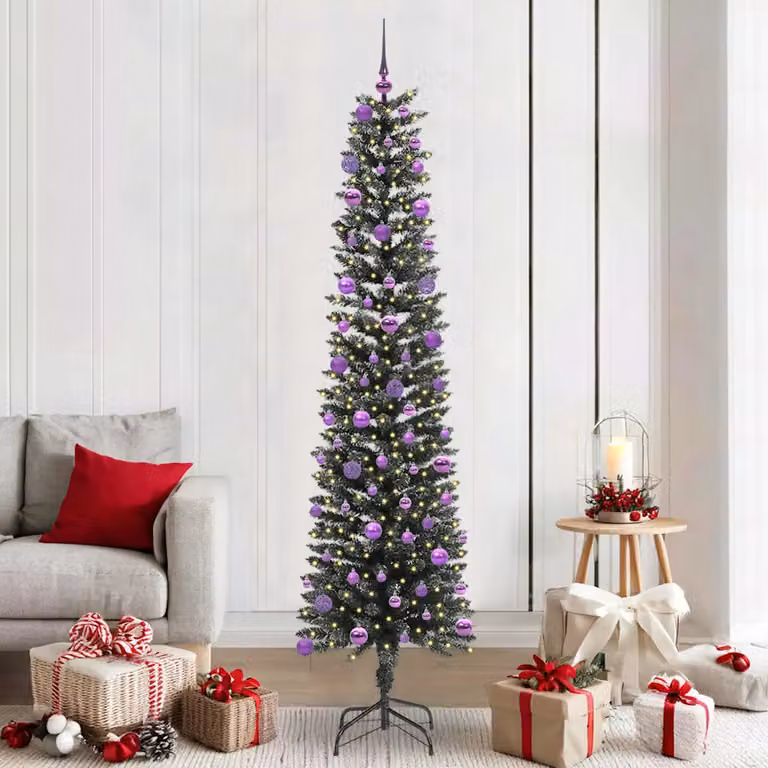 Albero di Natale artificiale verde vidaXL con 300 LED luce bianca calda, Altezza: 210 cm