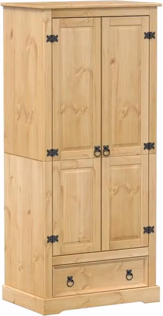 Armadio Corona 76x50x170 cm in Legno Massello di Pino CFW1890558